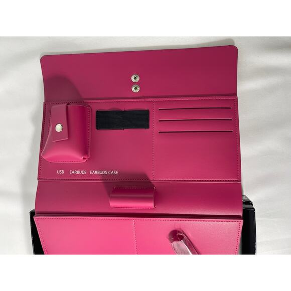 Steve Madden Womens Fuchsia 2 Piece Card Case Travel Pouch Gift Set NEW - Picture 8 of 11